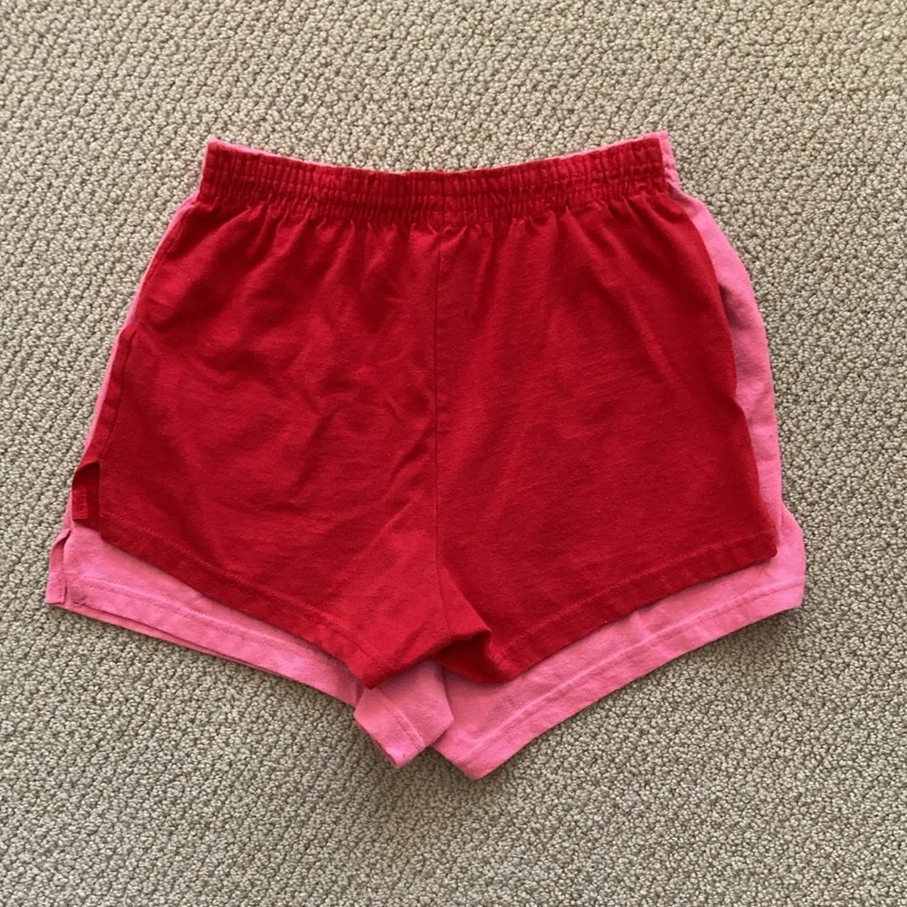 Soffe Girls’ Shorts Bundle Size Medium Pink Red Stretchy Soft Casual Bottoms EUC